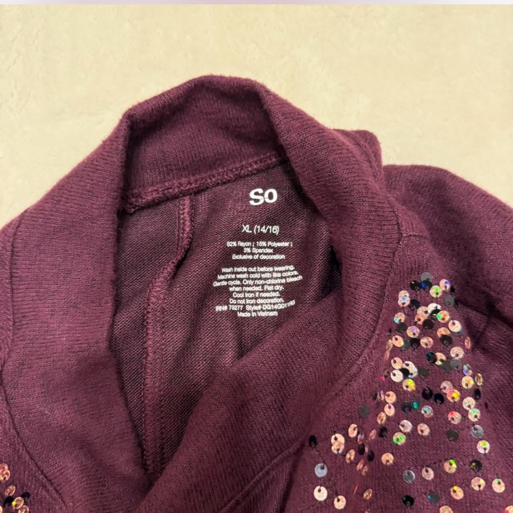 So Maroon Sequin Sweater Dress - Picture 2 of 4